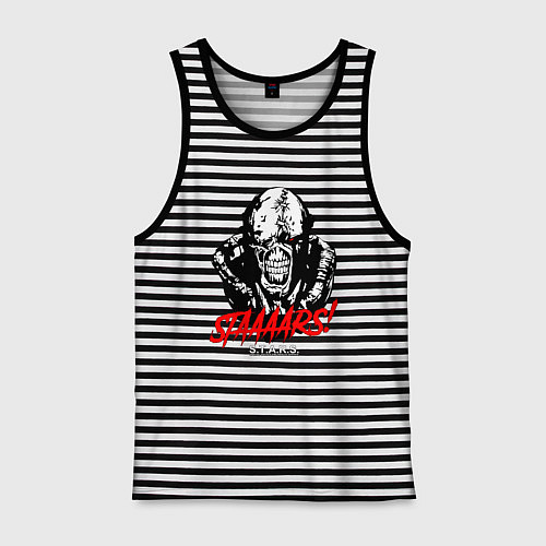 Мужская майка STAAAAARS! / Черная тельняшка – фото 1