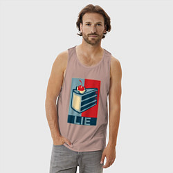 Майка мужская хлопок PORTAL, цвет: пыльно-розовый — фото 2