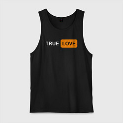 Майка мужская хлопок True Love, цвет: черный