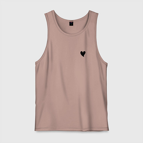 Мужская майка СЕРДЕЧКО / Пыльно-розовый – фото 1