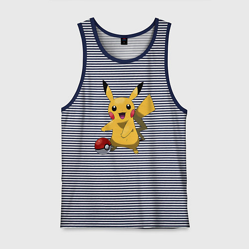 Мужская майка Пикачу / Синяя тельняшка – фото 1