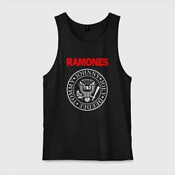 Майка мужская хлопок RAMONES, цвет: черный