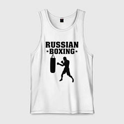 Майка мужская хлопок Russian Boxing, цвет: белый