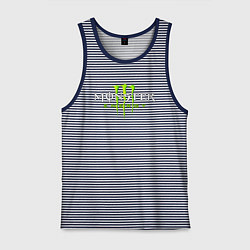 Майка мужская хлопок MONSTER ENERGY, цвет: синяя тельняшка