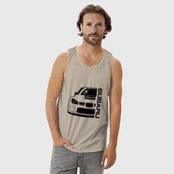 Майка мужская хлопок SUBARU Z, цвет: миндальный — фото 2