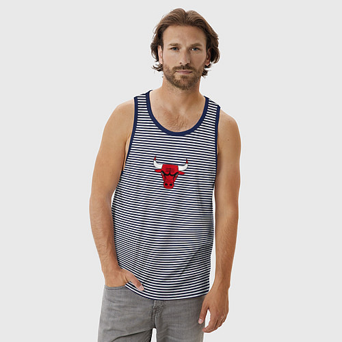 Мужская майка CHICAGO BULLS / Синяя тельняшка – фото 3