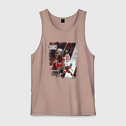 Майка мужская хлопок ПОСЛЕДНИЙ ТАНЕЦ, цвет: пыльно-розовый