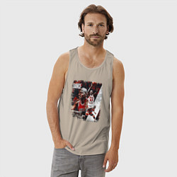 Майка мужская хлопок ПОСЛЕДНИЙ ТАНЕЦ, цвет: миндальный — фото 2