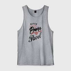 Майка мужская хлопок Недооценивай силу Павла, цвет: меланж