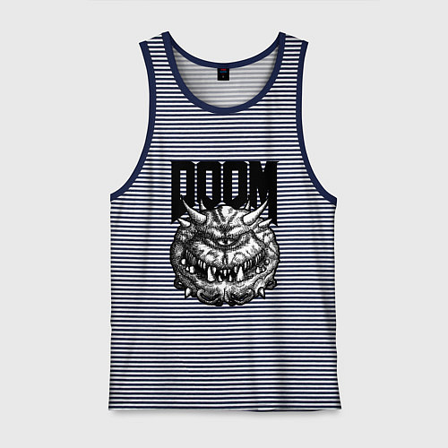 Мужская майка КАКОДЕМОН DOOM Z / Синяя тельняшка – фото 1