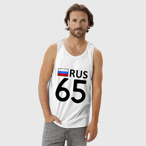 Мужская майка RUS 65 / Белый – фото 3