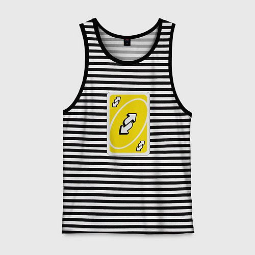 Мужская майка Уно реверс / Черная тельняшка – фото 1