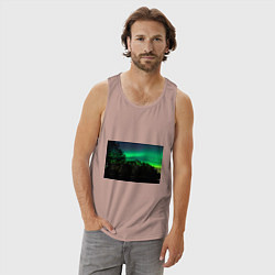 Майка мужская хлопок Северное сияние, цвет: пыльно-розовый — фото 2