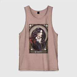 Майка мужская хлопок The Witcher, Yennefer, цвет: пыльно-розовый