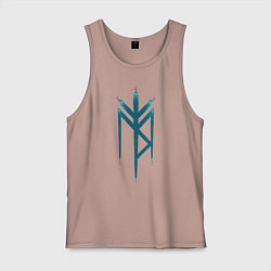 Майка мужская хлопок Руны, цвет: пыльно-розовый