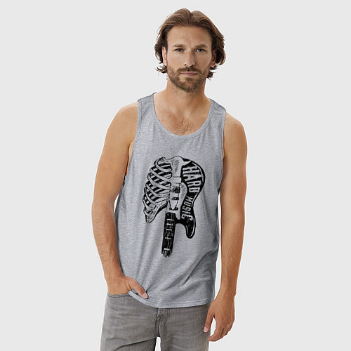 Мужская майка Hard rock / Меланж – фото 3