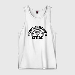 Майка мужская хлопок GYM, цвет: белый