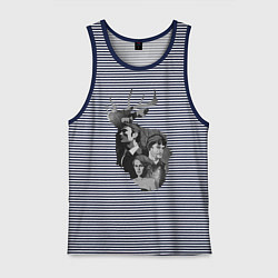 Майка мужская хлопок Hannibal, цвет: синяя тельняшка