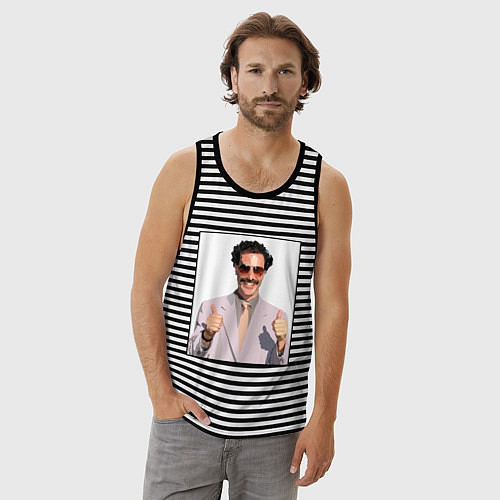 Мужская майка Борат Z / Черная тельняшка – фото 3