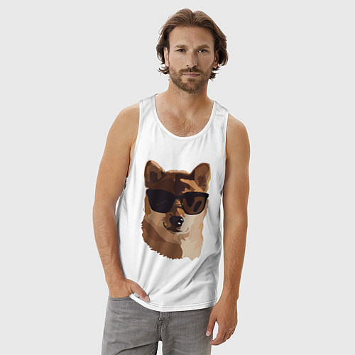 Мужская майка Собакен / Белый – фото 3