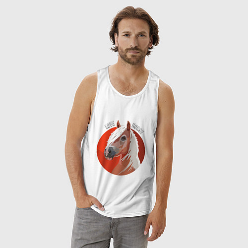 Мужская майка Лошадка / Белый – фото 3