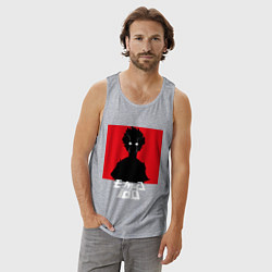 Майка мужская хлопок Mob psycho 100 Z, цвет: меланж — фото 2