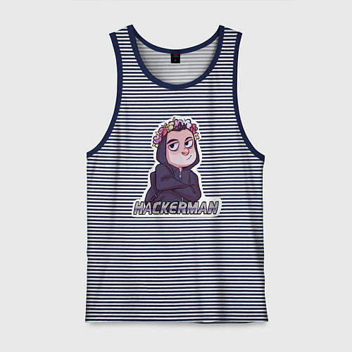 Мужская майка Mr Robot / Синяя тельняшка – фото 1