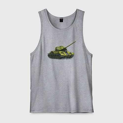 Мужская майка Т-34 / Меланж – фото 1