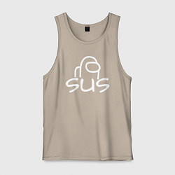 Майка мужская хлопок SUS, цвет: миндальный