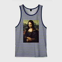 Майка мужская хлопок MARLILYN MANSON, цвет: синяя тельняшка