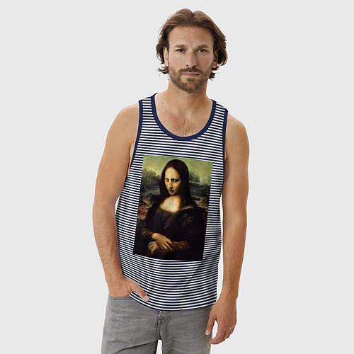 Мужская майка MARLILYN MANSON / Синяя тельняшка – фото 3