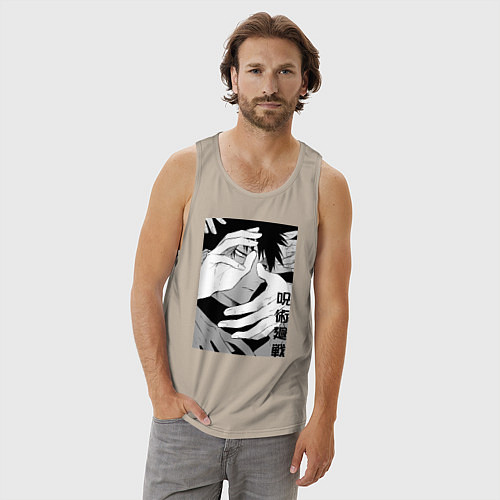 Мужская майка Магическая битва / Миндальный – фото 3