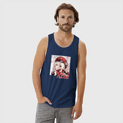 Майка мужская хлопок Klee, цвет: тёмно-синий — фото 2