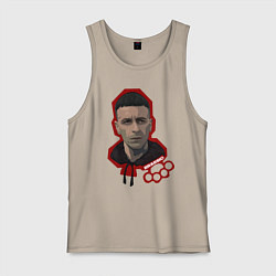 Майка мужская хлопок Голяк Brassic Винни Онил, цвет: миндальный