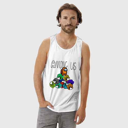 Мужская майка Among Us Z / Белый – фото 3