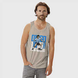 Майка мужская хлопок 10 Diego Maradona, цвет: миндальный — фото 2