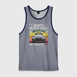 Майка мужская хлопок Back to the Future, цвет: синяя тельняшка