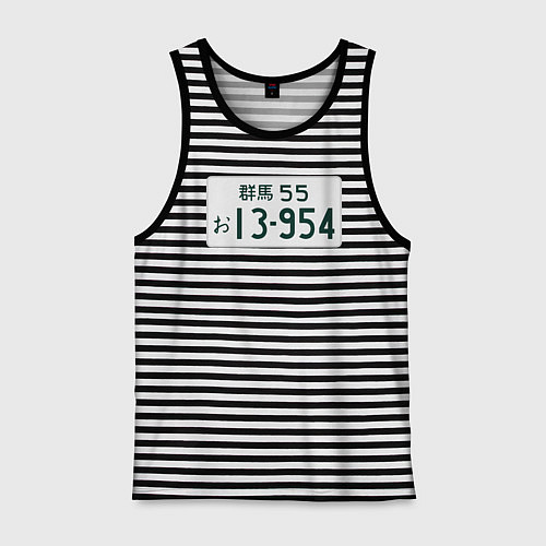 Мужская майка Initial D Номер / Черная тельняшка – фото 1