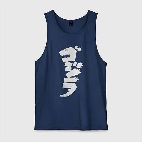 Мужская майка Годзилла / Тёмно-синий – фото 1