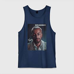 Майка мужская хлопок Голяк Brassic Винни, цвет: тёмно-синий