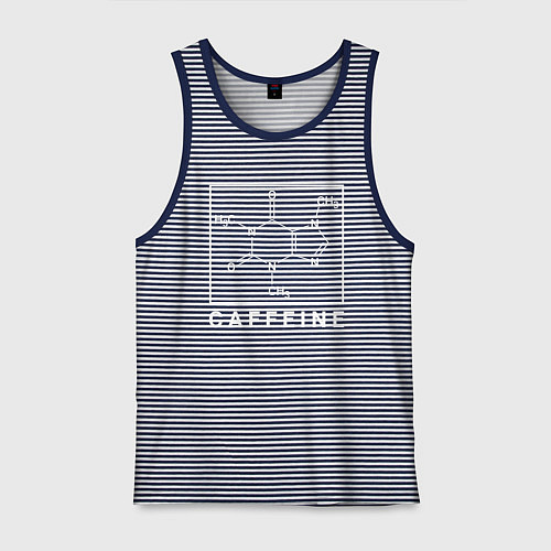 Мужская майка Структура Кофеина / Синяя тельняшка – фото 1