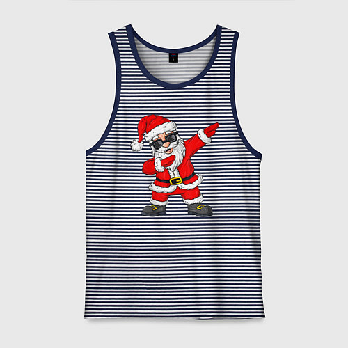 Мужская майка Dabing Santa / Синяя тельняшка – фото 1