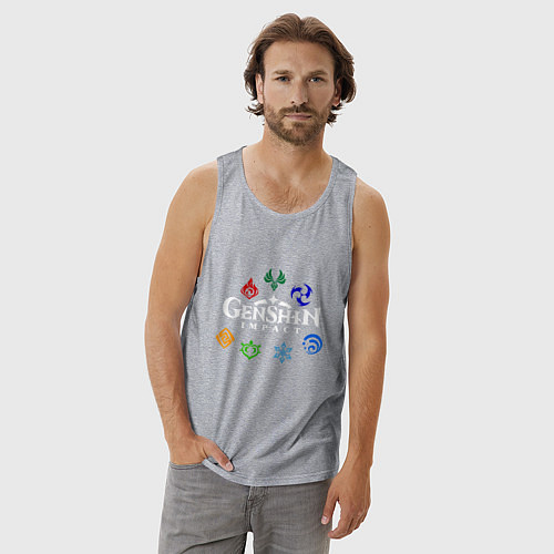 Мужская майка GENSHIN IMPACT / Меланж – фото 3