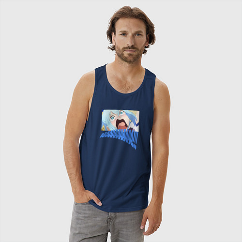 Мужская майка Aqua / Тёмно-синий – фото 3