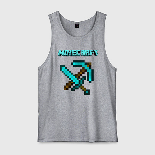 Мужская майка Minecraft / Меланж – фото 1