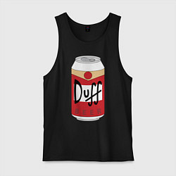 Майка мужская хлопок Duff Beer, цвет: черный