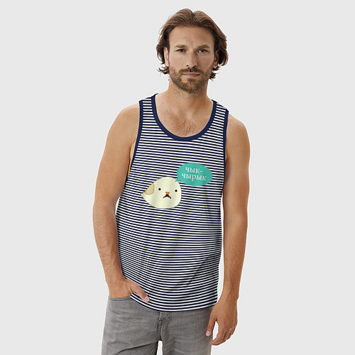 Мужская майка Чык-Чырык Мем / Синяя тельняшка – фото 3