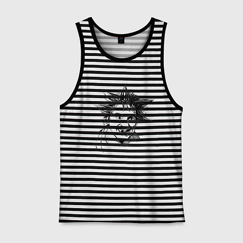 Мужская майка Михаил Горшенёв Горшок КиШ / Черная тельняшка – фото 1