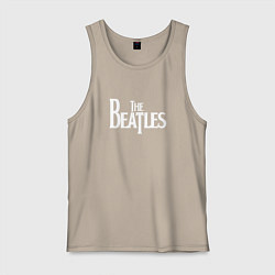 Майка мужская хлопок The Beatles, цвет: миндальный