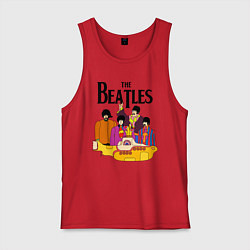 Майка мужская хлопок THE BEATLES, цвет: красный
